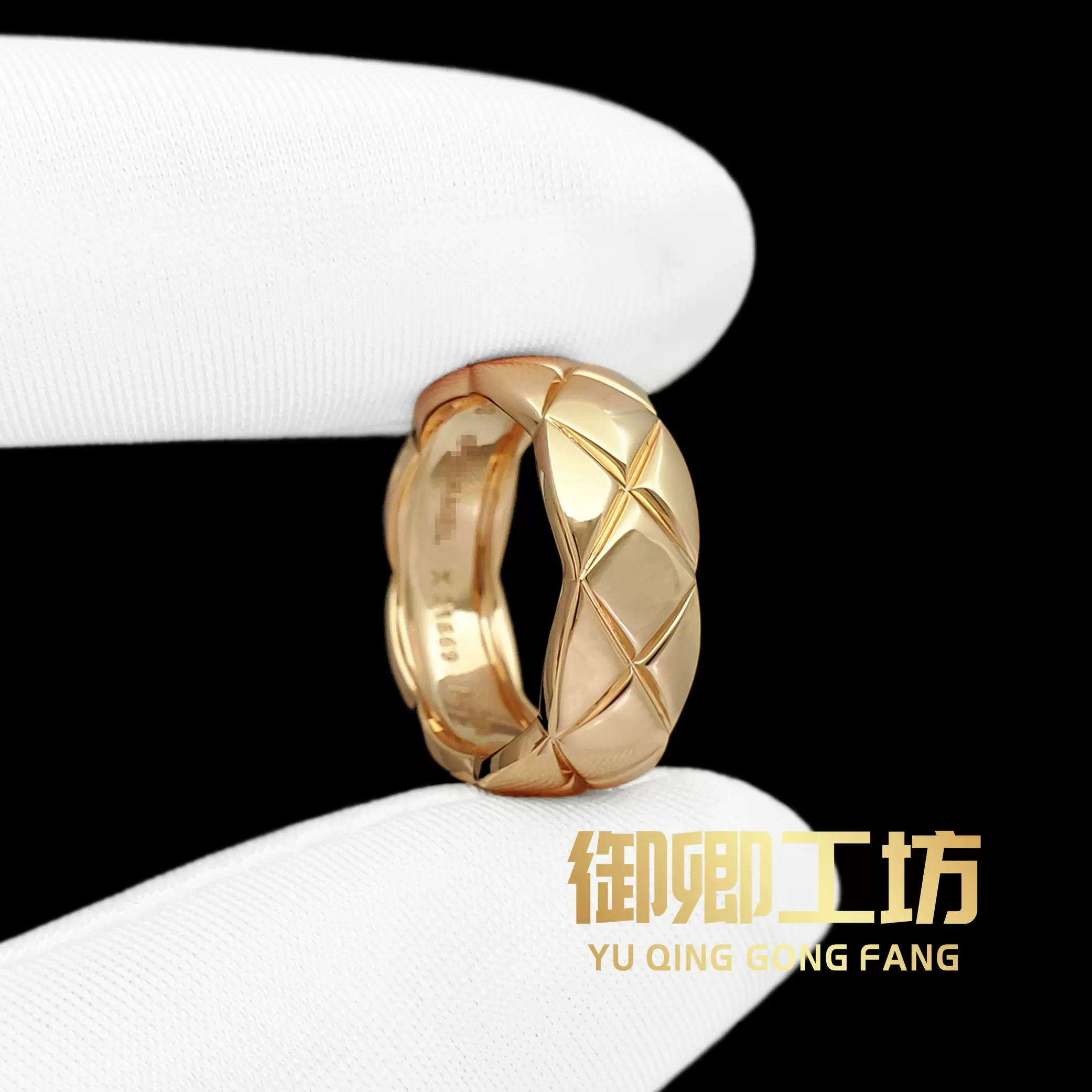 御卿工坊丨Coco Crush系列18K玫瑰金7mm版菱格纹