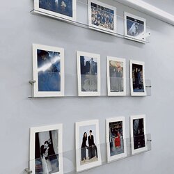 No-Drill Acrylic Bookshelf, Children's Picture Book Rack, Wall-Mounted Book and Newspaper Rack, Transparent Display Rack, Simple Storage Rack ins