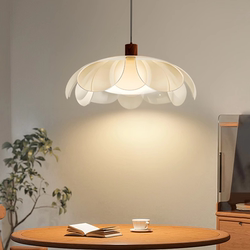 French Mid-Century Style Restaurant Chandelier, Cream Style Study Bedroom Room, High-End Petal Bar Chandelier, Dining Table Lighting Fixtures