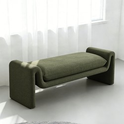 Cream-Style Light Luxury Bedroom Fabric Bed End Stool, Creative Bed End Stool, Living Room Sofa Bench, Entryway Shoe-Changing Stool