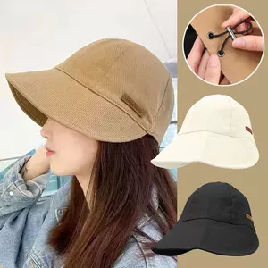 Spring Summer Anti-UV Bucket Hat Women Men Wide Brim Beach S-Taobao