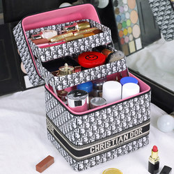 High-End Cosmetic Bag 2024 New Model for Women, Portable Large-Capacity Travel Cosmetics Storage Box, Super Popular Multi-Layer Handbag