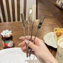 It's Both a Stirring Stick and a Spreader! 1810 Stainless Steel Butter Knife, Jam Knife, Used for Spreading Peanut Butter on Bagels