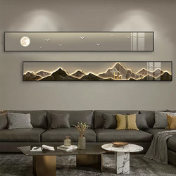 Yinghao Modern Light Luxury Living Room Led Lighting Decorative Painting, Background Wall Hanging Painting for Bedroom Headboard and Sofa Background Wall