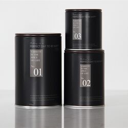 Model room kitchen soft decoration ornaments tea and coffee bean storage bottle black English sealed storage jar