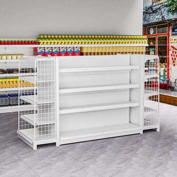 
Anchen supermarket white shelf display rack convenience store super multi-layer storage rack stationery store mother and baby store four columns