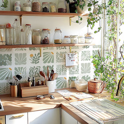 Matisse Tile Stickers Waterproof Kitchen Decoration Renovation Tile Wall Stickers Self-Adhesive Multi-Color Dopamine