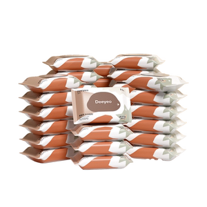 Deyou baby wet wipes small bag portable newborn hand and mouth special wet tissue for babies for 10 draws*60 packs
