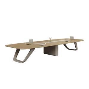 Conference table training office furniture panel rectangular table office large simple modern negotiation table and chair combination
