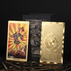 
Genuine Gold Foil Tarot Card Smith Classic Popular Tarot Collection Card Waterproof Beginner Tower Card Board Game