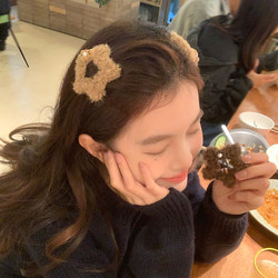 【My Face Is Round】2025 Autumn/Winter New Plush Teddy Bear Five-Pointed Star Hair Clip Side Fringe Hair Clip Hair Accessory for Women