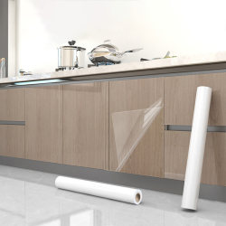 Cabinet Protective Film Furniture Kitchen Oil-Proof Sticker Cabinet Waterproof Moisture-Proof Film Transparent Cabinet Door Self-Adhesive Desktop Wood Board