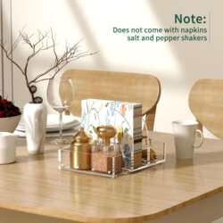Acrylic transparent seasoning bottle storage rack salt and pepper shaker set storage rack and napkin box tissue storage box