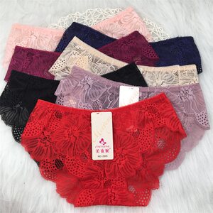 [Clearing 4 Packs] Summer thin low waist lace sexy underwear for women