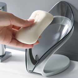 Spot quick-release suction cup soap holder creative leaf soap box no punching wall hanging bathroom storage soap box drain