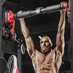 Indoor Pull-Up Bar, No Drilling Required, Home Fitness Equipment, Children's Stretching Rings, Door-Mounted Single Telescopic Double Bar