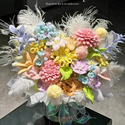 [Holiday Hot Item] Twist Stick DIY Flower Bucket Material Kit, High Density, No Shedding, Romantic Hug Bucket, Heartwarming Gift