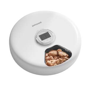 
Paiwang 6-meal pet feeder dry battery powered 180-day battery life ice crystal box fresh-keeping cat automatic feeding equipment