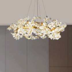 Luxury crystal lamp atmospheric French luxury art chandelier living room dining room light luxury crystal chandelier