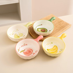 Personal Ceramic Bowl with Handle, Household 2026 New Model, High Aesthetic Bowl, Large Noodle Bowl for Dormitory Use, Suitable for Students