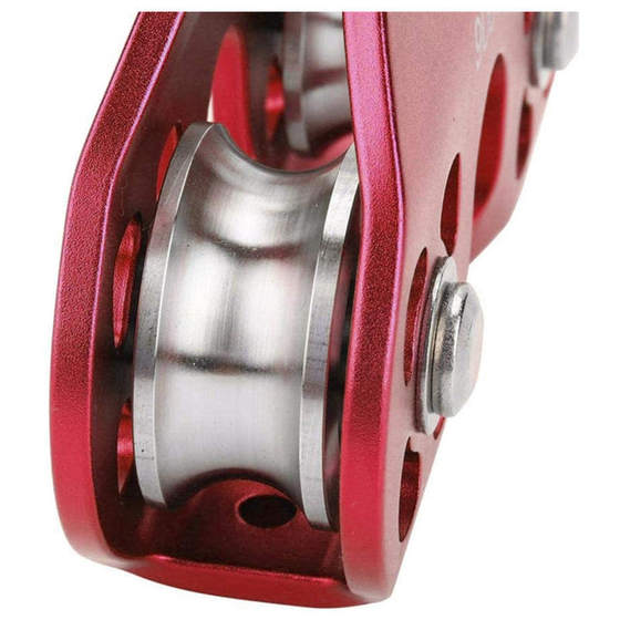 
Aluminum alloy double-axis double pulley mountaineering rock climbing pulley crossing adventure rescue high-altitude ropeway love double pulley
