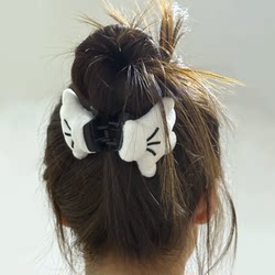 Cute Mickey Mouse Claw Clip for Women, Plush Hair Clip for the Back of the Head, Creative and Unique Hair Accessory for Girls