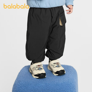 
[Same style in the mall] Balabara baby trousers loose down pants for boys winter clothes 2025 new style tying pants