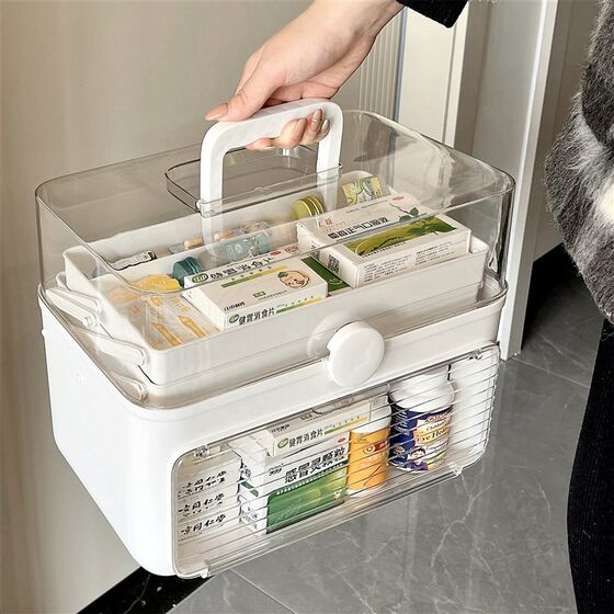 
Medicine box home decoration household large m medical box medicine box medicine bag divided storage box medical supplies portable first aid