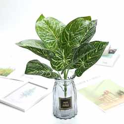 New direct selling artificial artificial flowers and green plants living room ornaments potted decorative plants leaves indoor plant wall