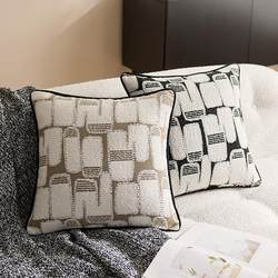 Black and White Minimalist Nordic Ins-Style Throw Pillow, Living Room Sofa Cushion, Headboard Abstract Lumbar Pillow Cushion