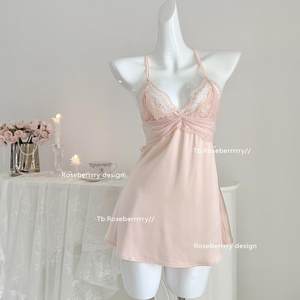 
Roseberry Popeya Pure sexy lace palace style princess suspender nightgown European and American spring and summer pajamas