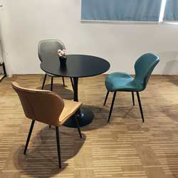Internet celebrity cafe tables and chairs milk tea shop table and chair combination bedroom balcony living room leisure sofa reception chair dining chair