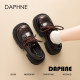 
Daphne black loafers women's 2025 spring and autumn new British style leather shoes heightened soft sole jk single shoes