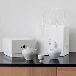 Ceramic drinking wine set, one pot, one cup, sauce-flavored, one-person drinking, household wine set, tall wine glass, jug