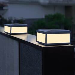 Solar energy headlight outdoor waterproof courtyard wall modern simple villa garden outdoor landscape door post light