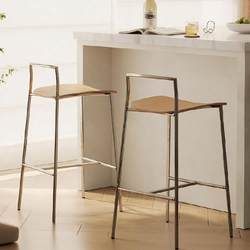 Nordic household simple high stools iron bar front desk cafe chain bar stools industrial style bar chairs