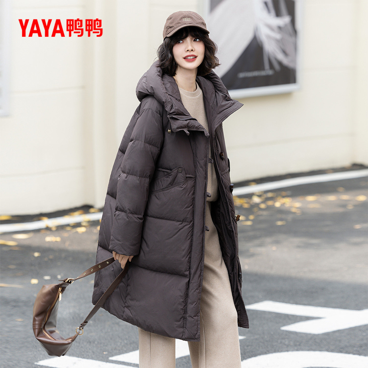 YAYA Duck Duck 2025 new winter fashion versatile casual hooded