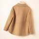 New autumn and winter double-sided cashmere coat for women, short doll collar, dropped shoulder sleeves, solid color woolen woolen coat for small people