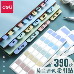 Deli Sticky Notes Label Stickers Cute Cartoon Girl Fresh Style Markers Creative Notes Fluorescent Markers Bookmark Paper Index Stickers Notepad Small Notebook for Students