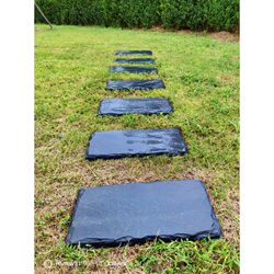 Natural Slate Non-Slip Stepping Stones for Outdoor Gardens, Irregular Stepping Stones for Lawns, Garden Antique-Style Floor Tiles