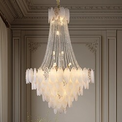 2026 New French-Style High-End Atmospheric Living Room Chandelier, Light Luxury Duplex House, Open-Air Villa, Loft, Open-Air Staircase Light