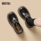 Dadong British style small leather shoes for women 2025 autumn new women's shoes deep mouth single shoes round toe low heel lace-up loafers