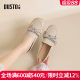 Dadong Mules women's shoes 2025 spring new low-heeled loafers bag-toe half-slippers one-foot lazy sandals