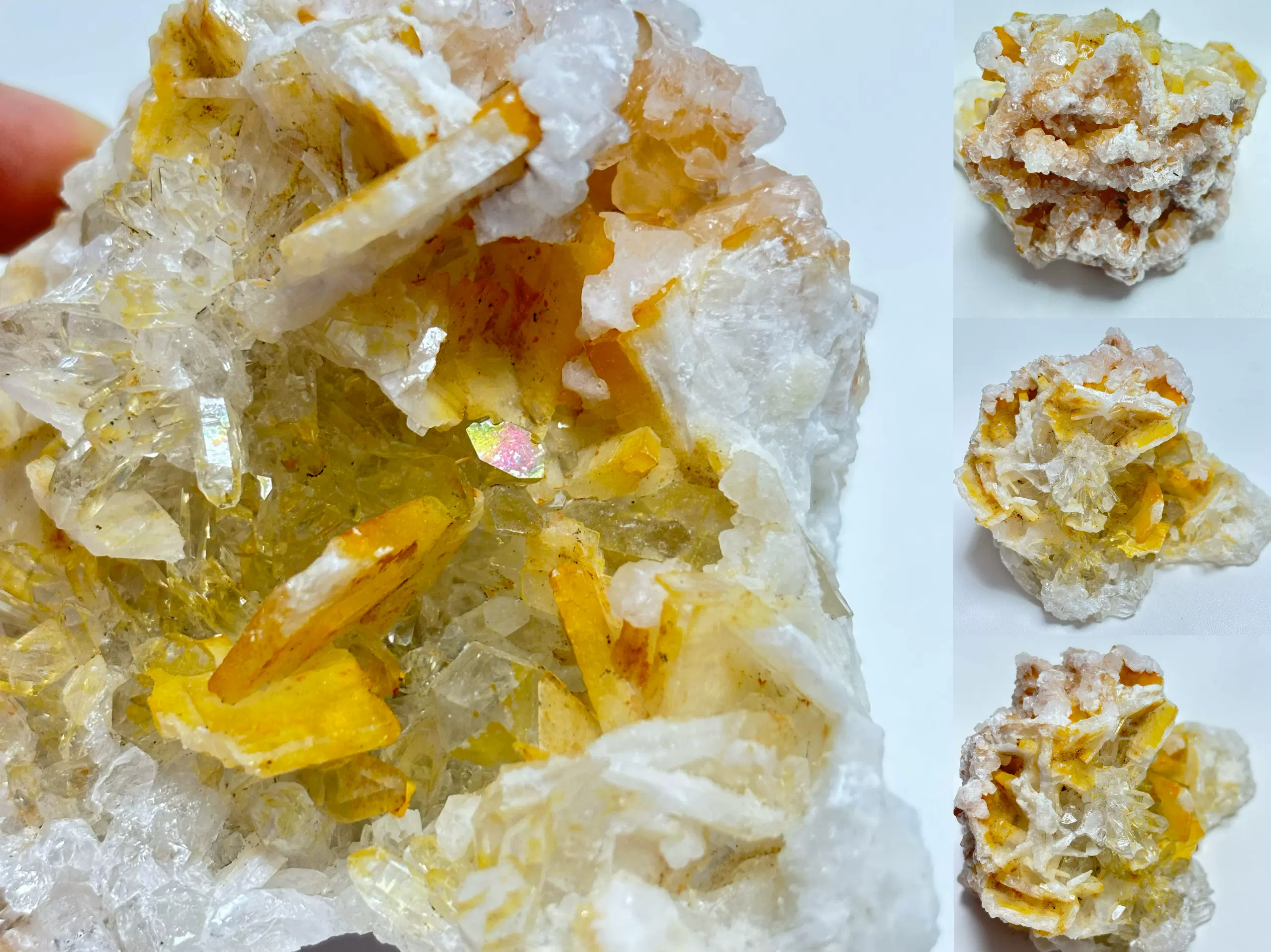 四川省産 菊花水晶 約13㎝ 中国・四川省産 水晶クラスター | ハワイ