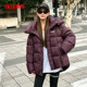 YAYA YAYA down jacket for women winter new style short hooded thickened temperament 90 duck down loose casual jacket