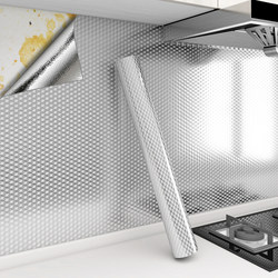 Kitchen Stickers Waterproof and Oil-Proof Self-Adhesive Wallpaper Moisture-Proof Tin Foil Paper Thickened Stove Wall Cabinet High Temperature Resistant Pad Paper