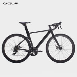 Wolf Running Wolf Hailang Lite Wind-Breaking Road Bike for Men and Women, 14-Speed Curved Handlebar Aluminum Alloy Road Bike Racing Bike