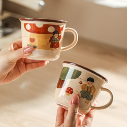 Especially Beautiful Mugs, Household Ceramic Cups, Couple Drinking Cups, Office Large-Capacity Cute Coffee Cups