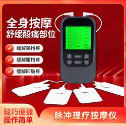 Meridian physiotherapy instrument, large screen massager, rechargeable micro-current EMS pulse dual-hole home dredging equipment, portable