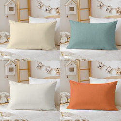 Long Back Cushion Sofa Pillow Living Room Cushion Pillow Case Rectangular Core-Free Waist Pillow ins Sleeping Pillow